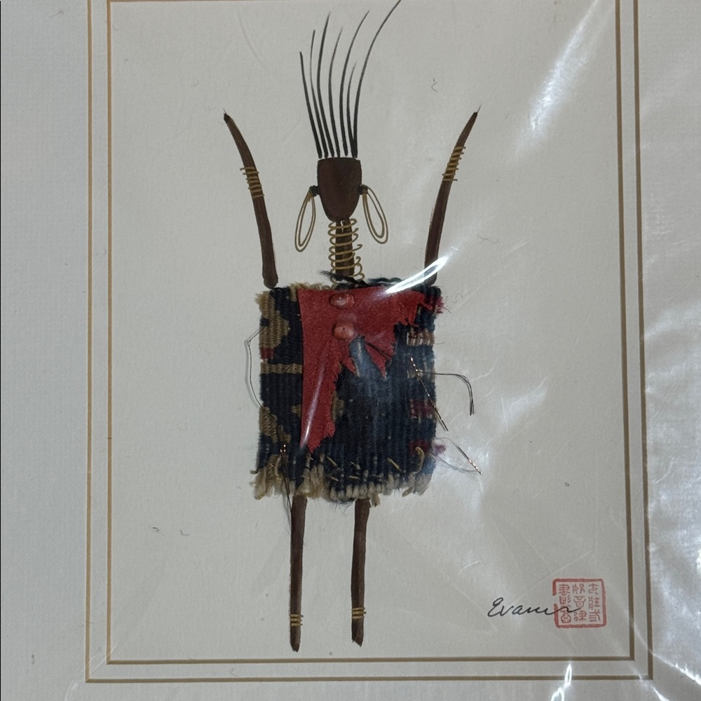 SHELLEY RAPP EVANS SPIRIT KEEPERS MATTED MIXED MEDIA ART SEALED 2004 ORIGINALS - Picture 8 of 13